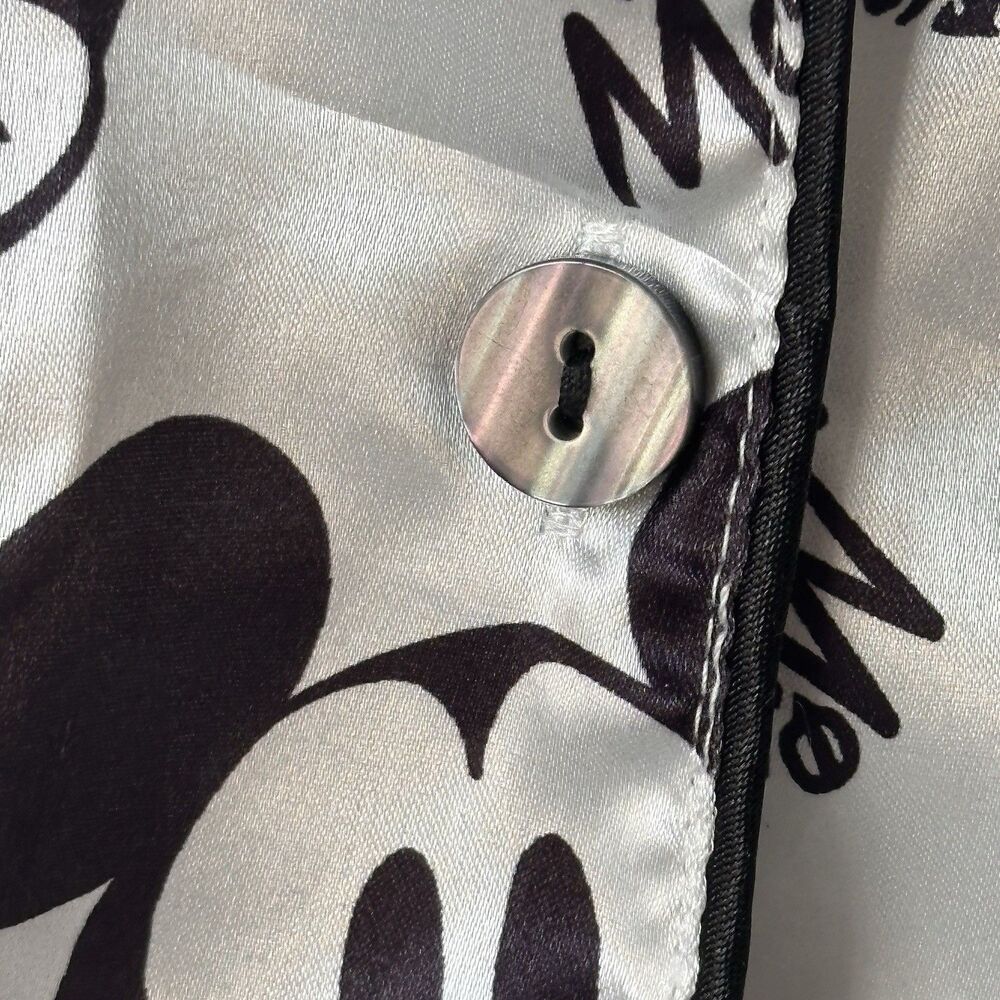 Mickey Mouse Pajama Set Women's Size XL Black/White Shorts andTop Sleepwear - Picture 8 of 11